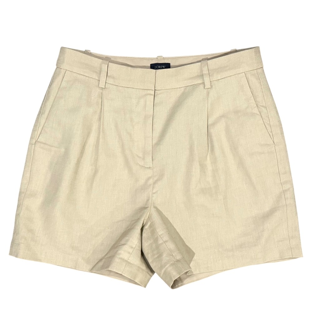 NEW J. Crew Factory Refined linen-blend structured short Size 4 High Rise Lined